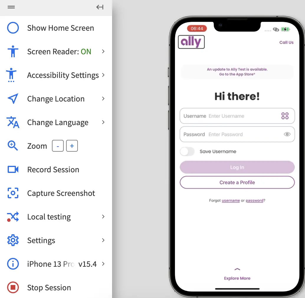 End Screen Reader Session
