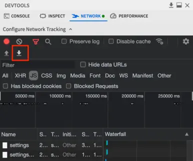 Export or Download Network Logs
