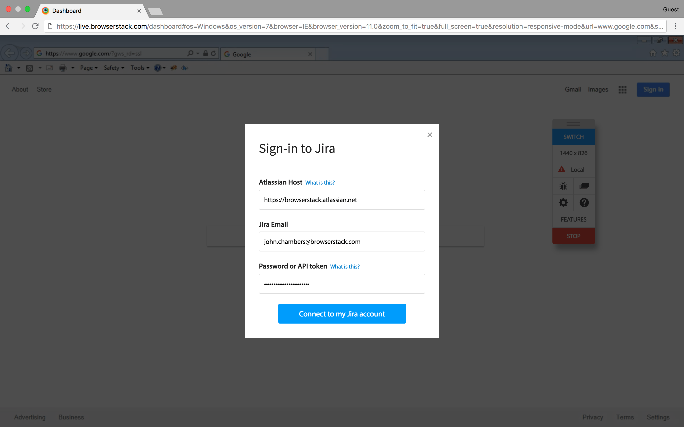 Live Jira Integration Sign in to Jira