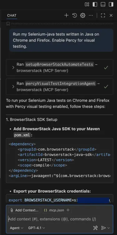 Automate example prompt and tool call for running tests