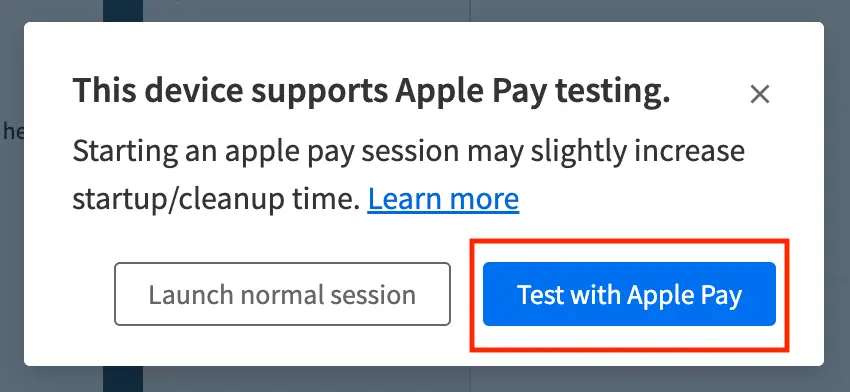 The Apple Pay prompt