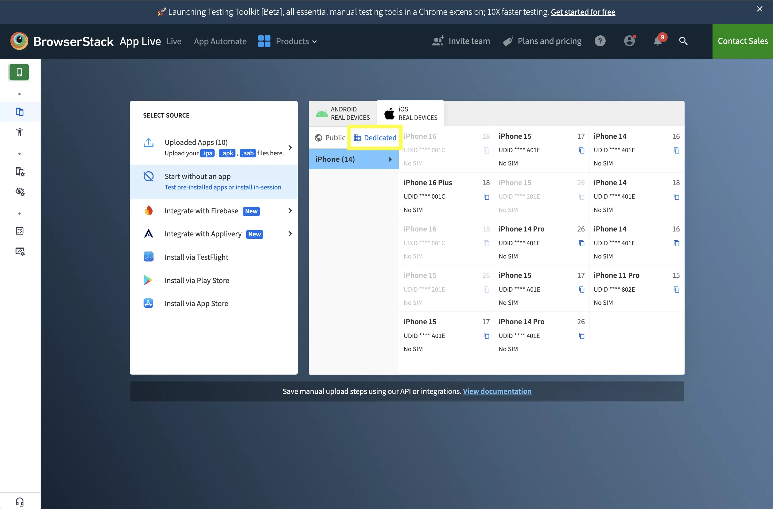 Assign devices to teams