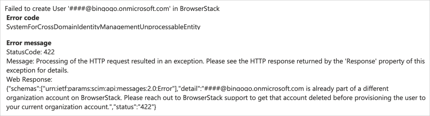 Error - Email is already part of a different organization account on BrowserStack