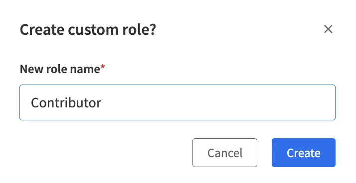 Enter a name for the new custom role