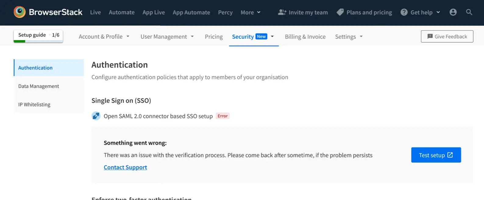 Troubleshooting Internal errors while logging-in with SSO