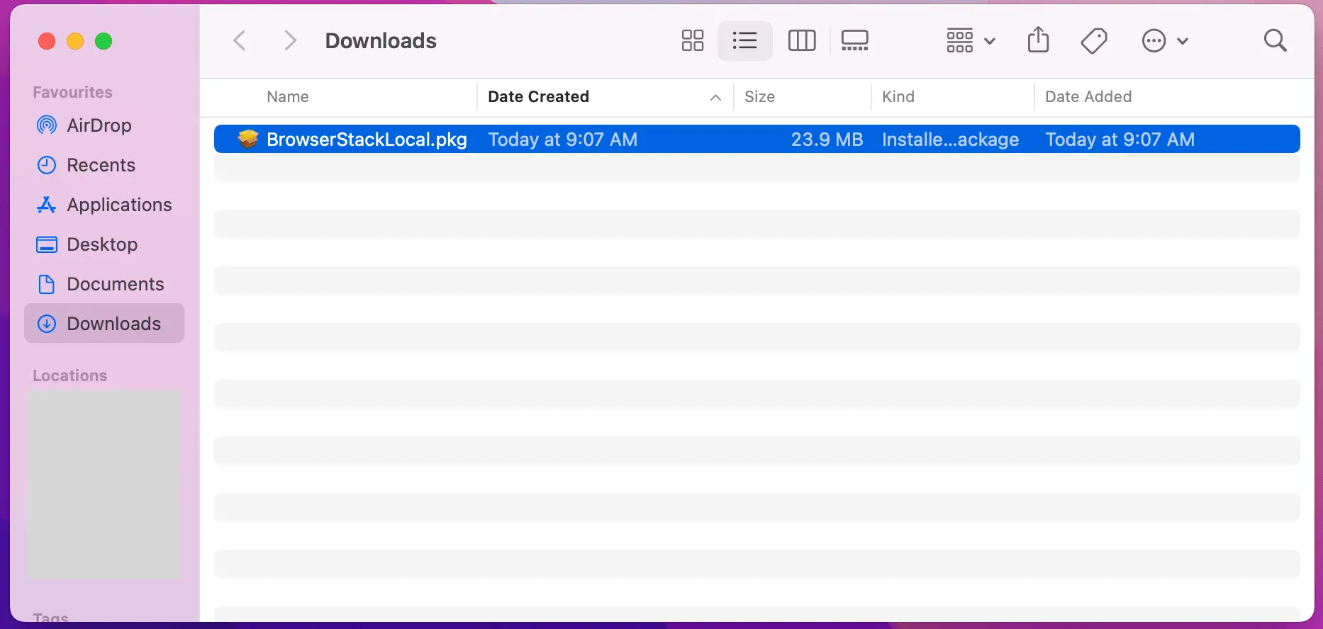 Mac Downloads folder