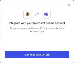 Microsoft Teams OAuth authorization dialog