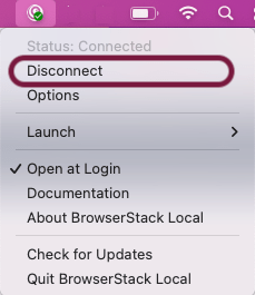Local App Disconnect