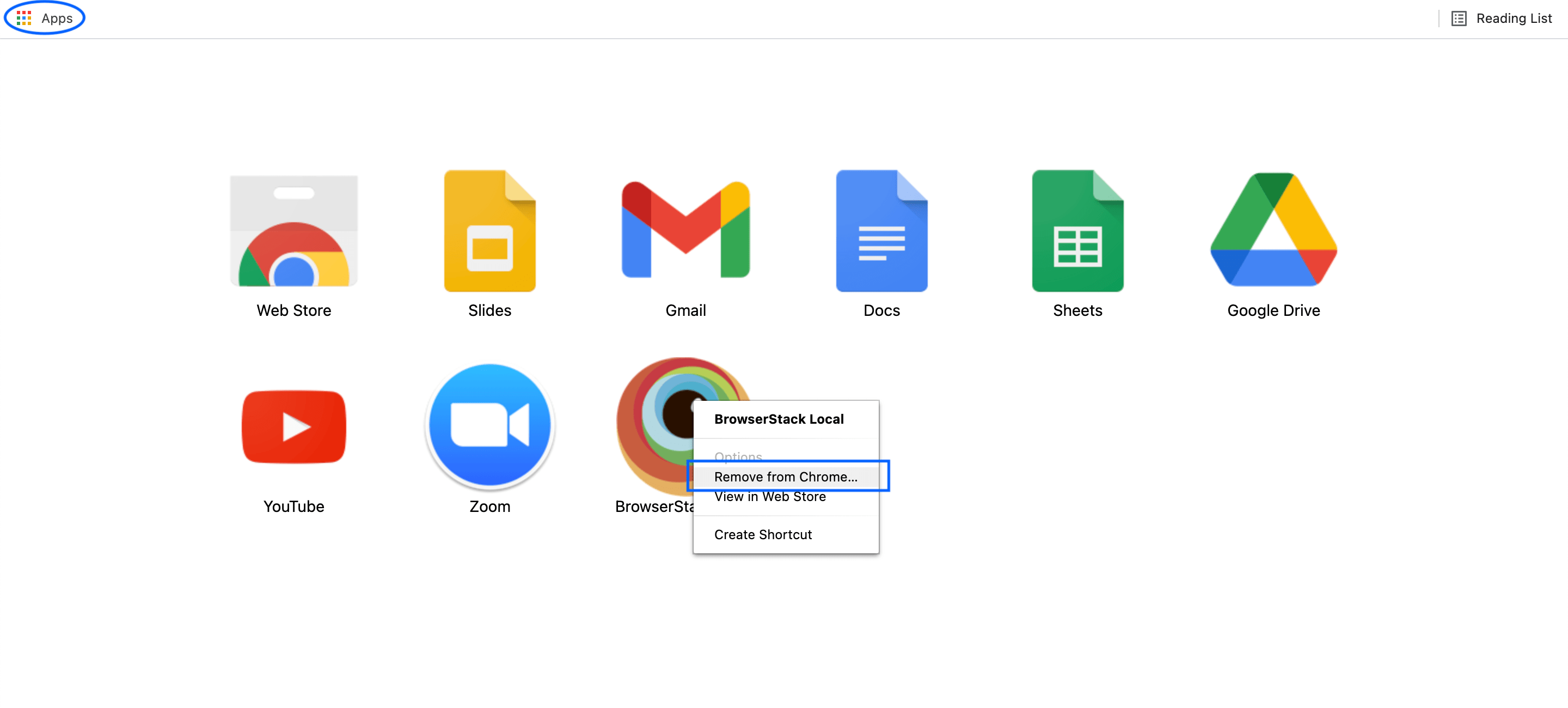 Uninstalling the Local Chrome Application