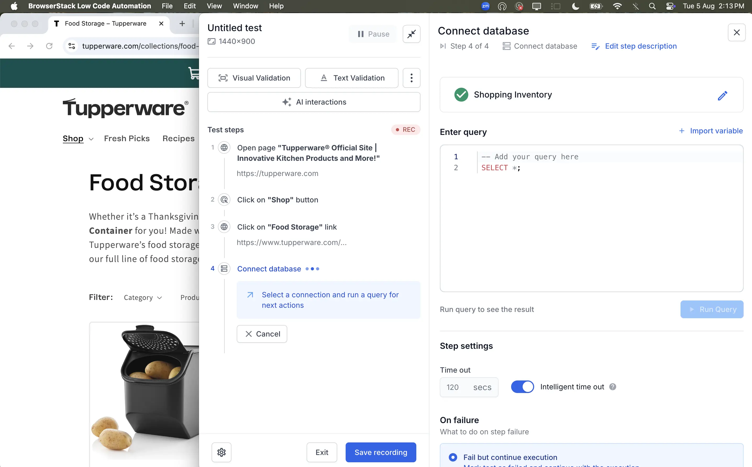 Database is successfully connected to Low Code Automation