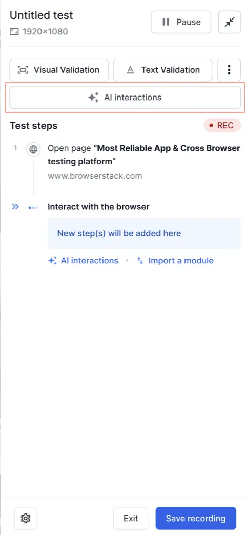 Click AI interactions