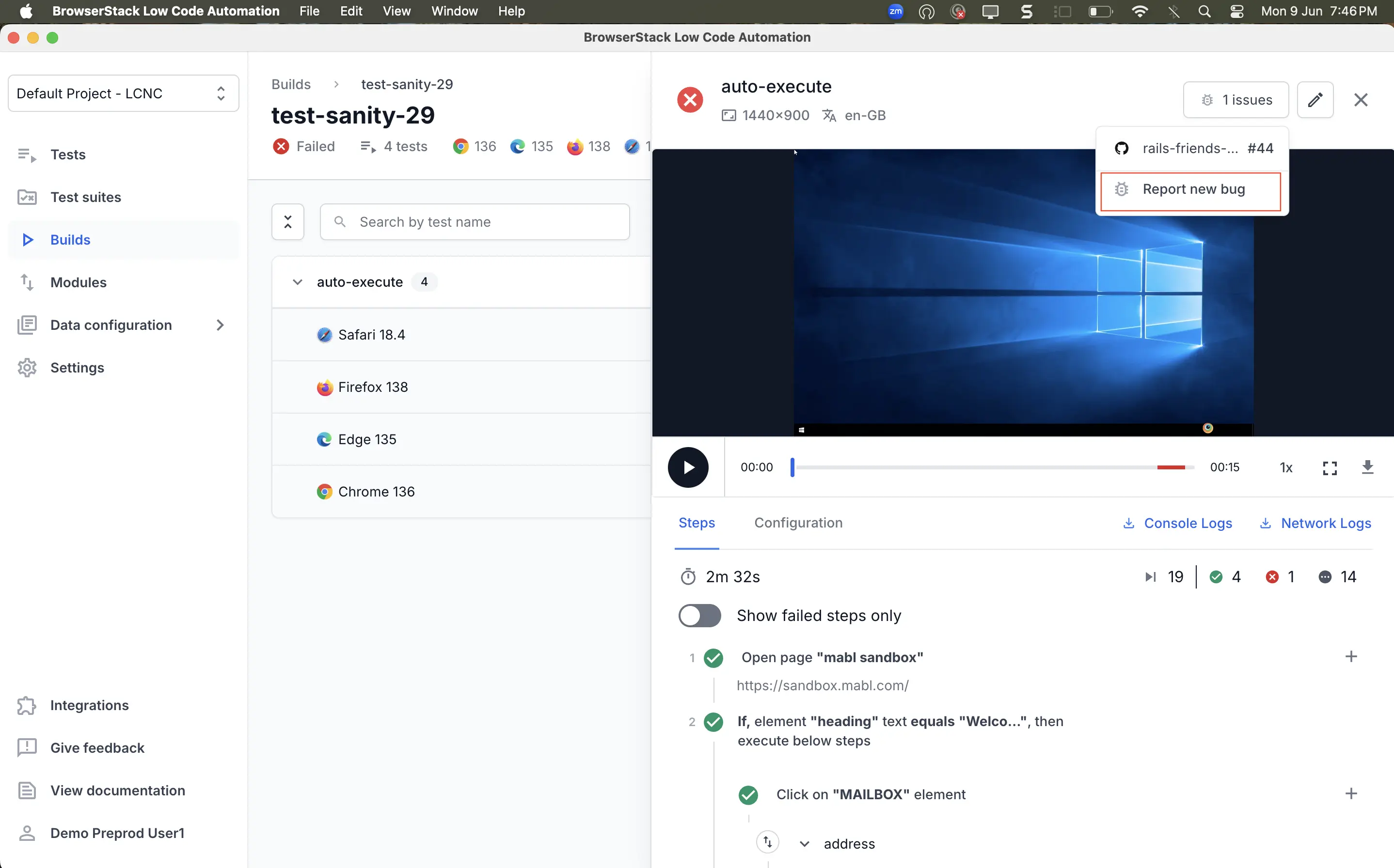 Update GitHub issue