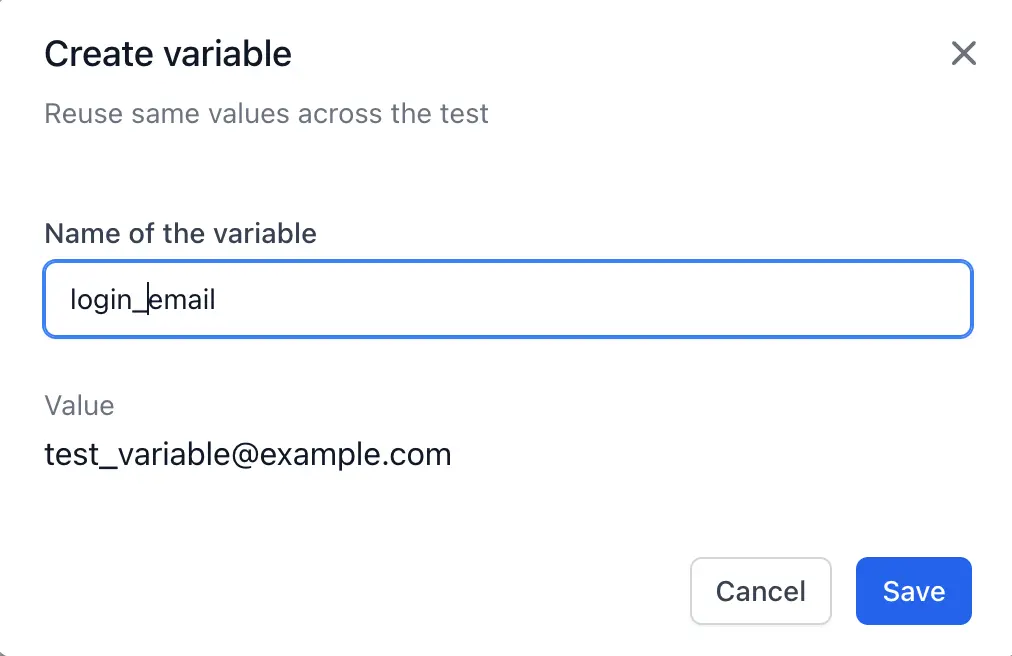 Save variable