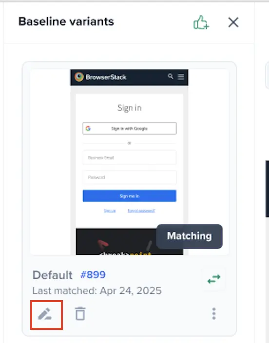 Edit option to renam added baseline variant