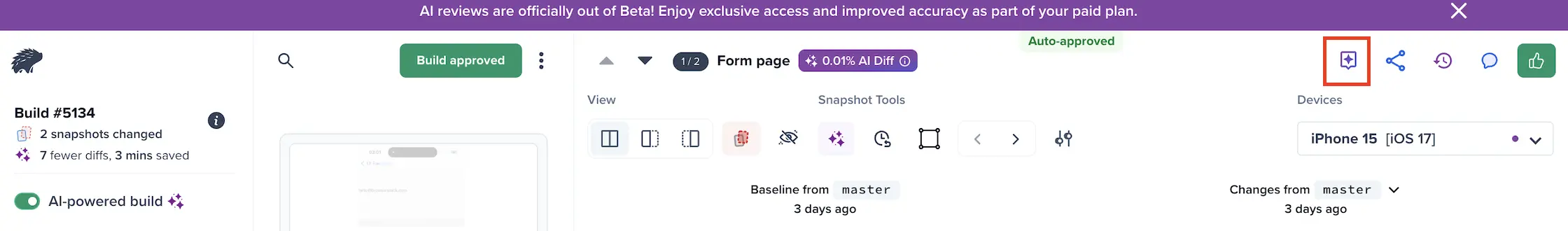 Prompt icon for AI customization