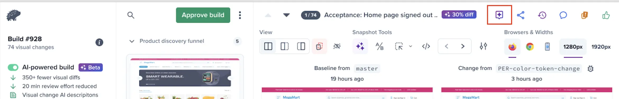 Prompt icon for AI customization