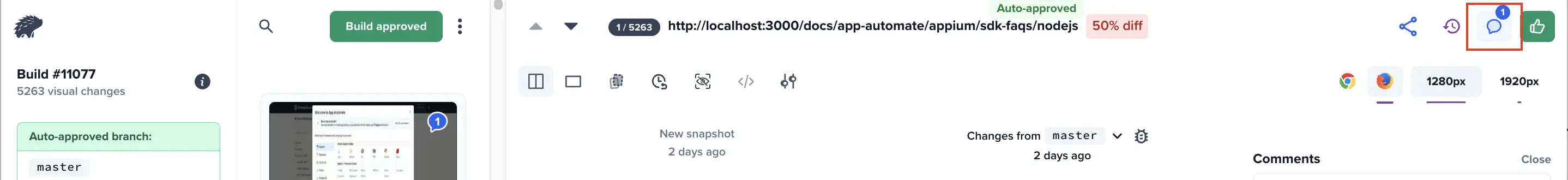 Add Comments on snapshot header