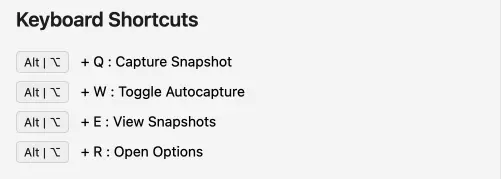 Interface for displaying keyboard shortcut keys