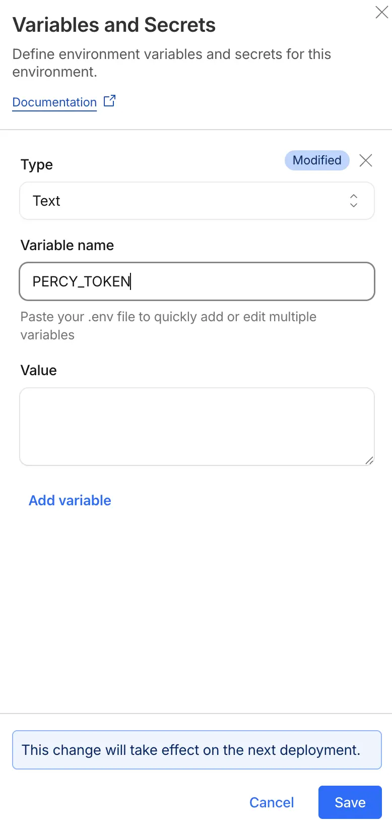 Percy Token - Cloudflare Pages