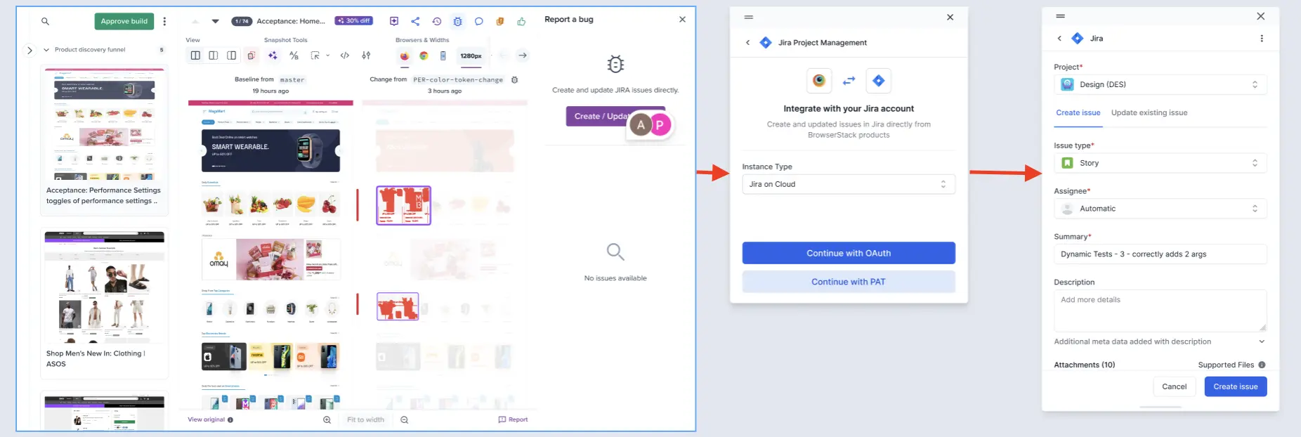 Create Jira ticket dialog