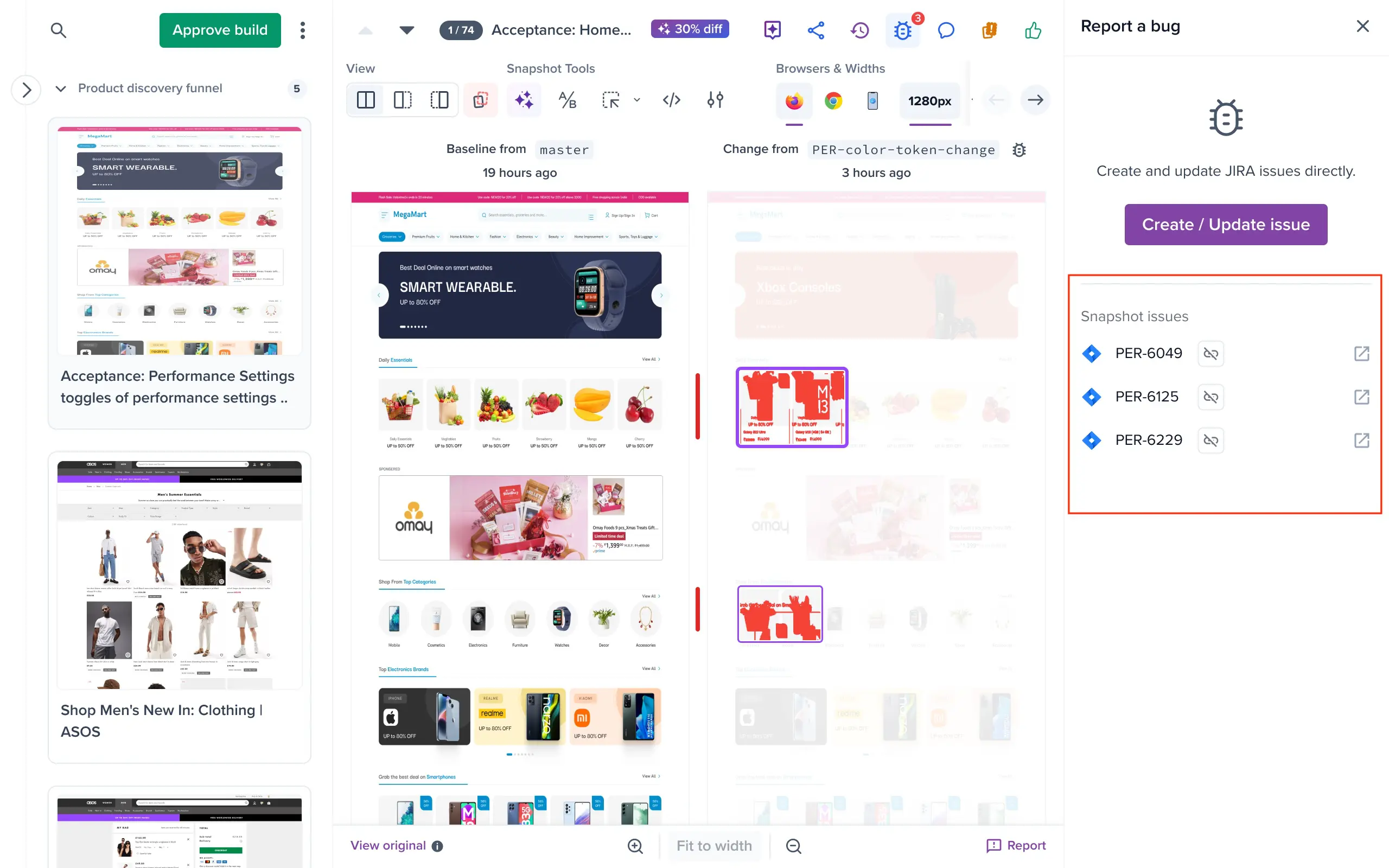 Created Jira tickets view
