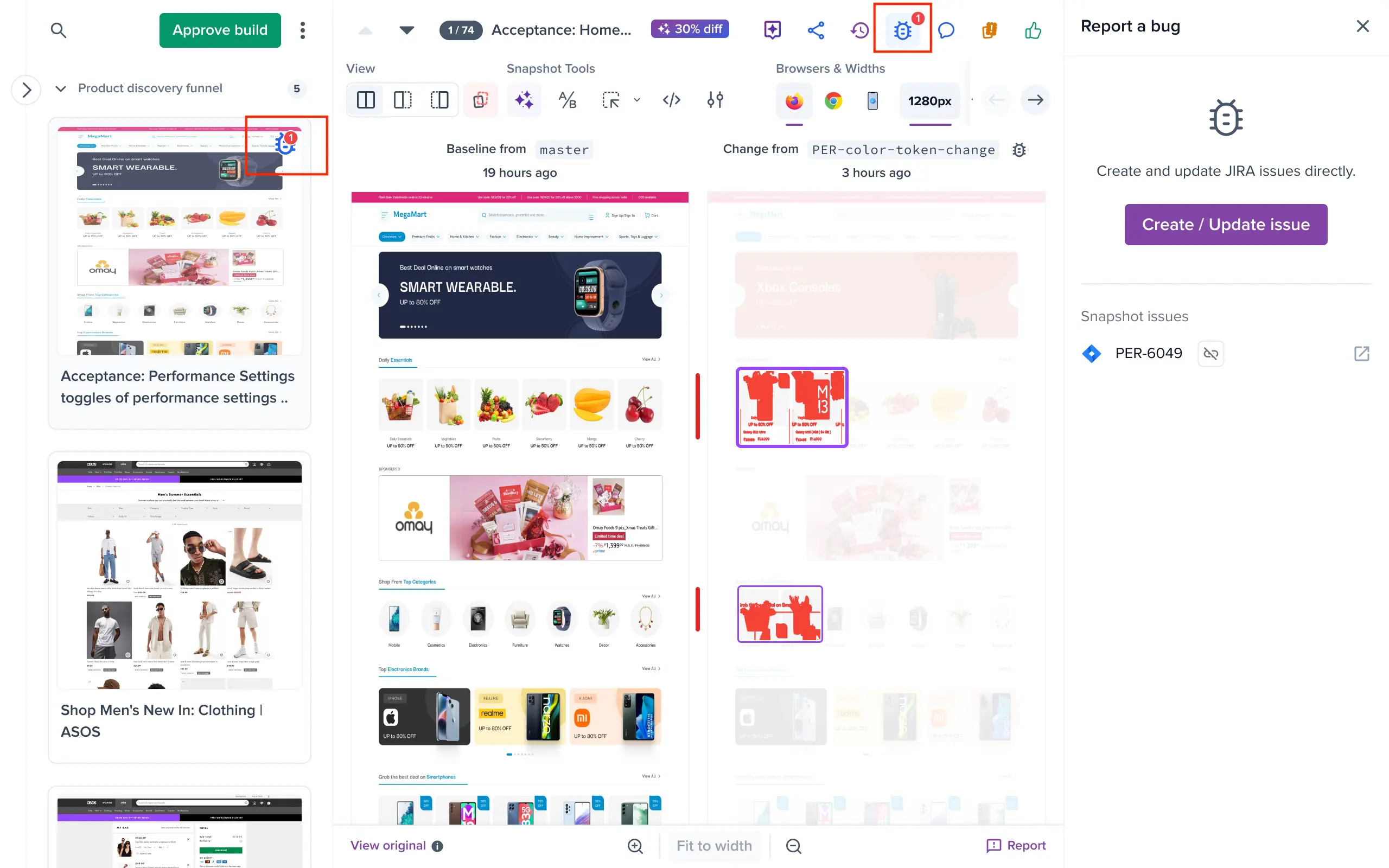 Created Jira tickets view