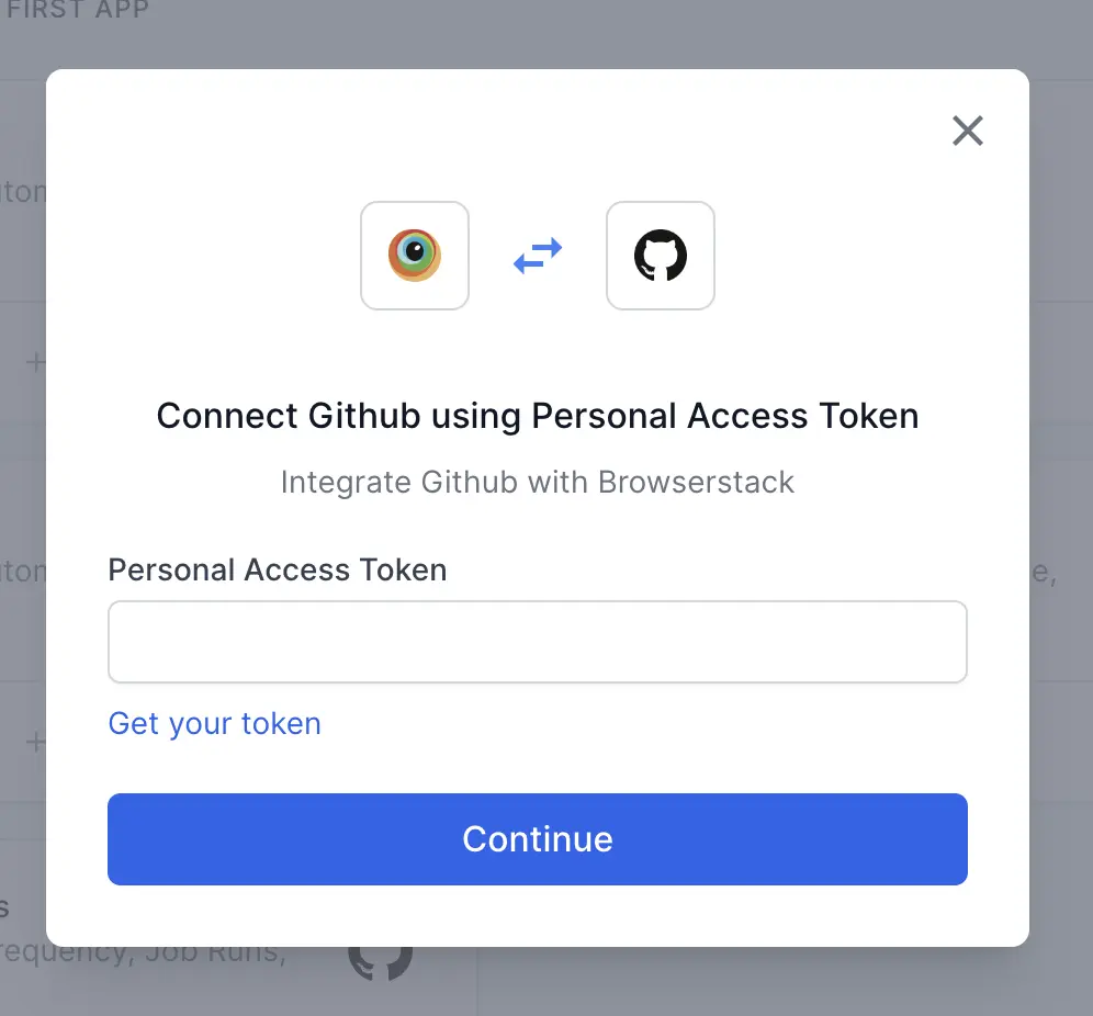 Connect GitHub using access token