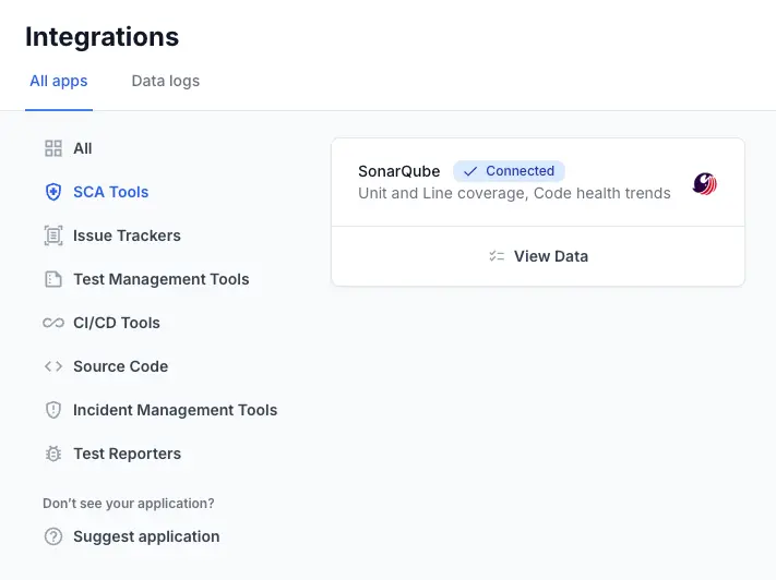 Click view details under SonarQube tile