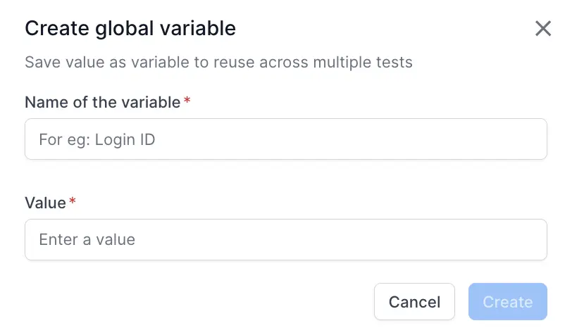 Global variables section