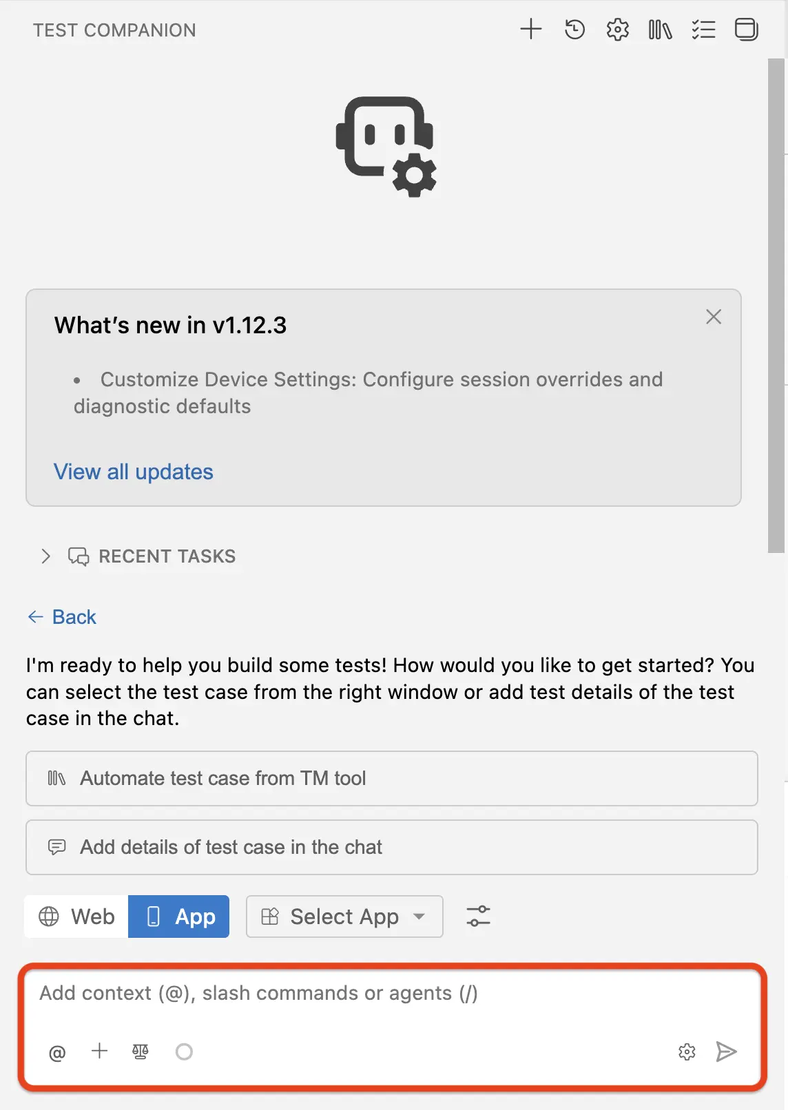 Provide context using file attachments and @ references