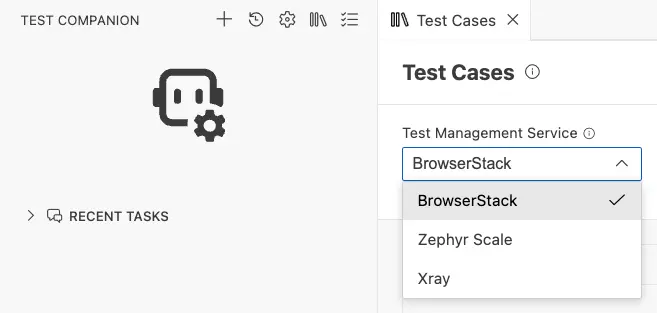 Select Xray from the Test Management Service dropdown