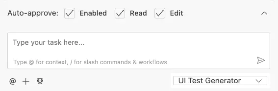 Next to the prompt bar select AI settings