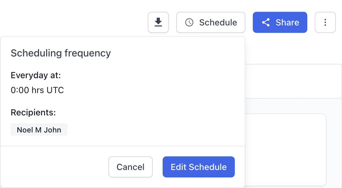 The Edit Schedule dialog appears