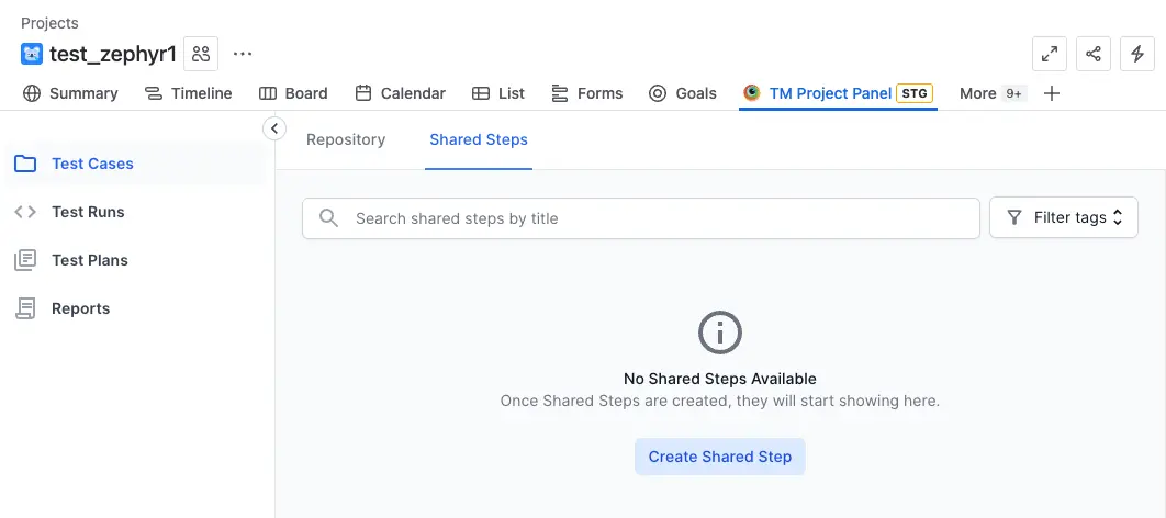 Click Shared Step