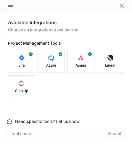 Select ClickUp in the requirements field