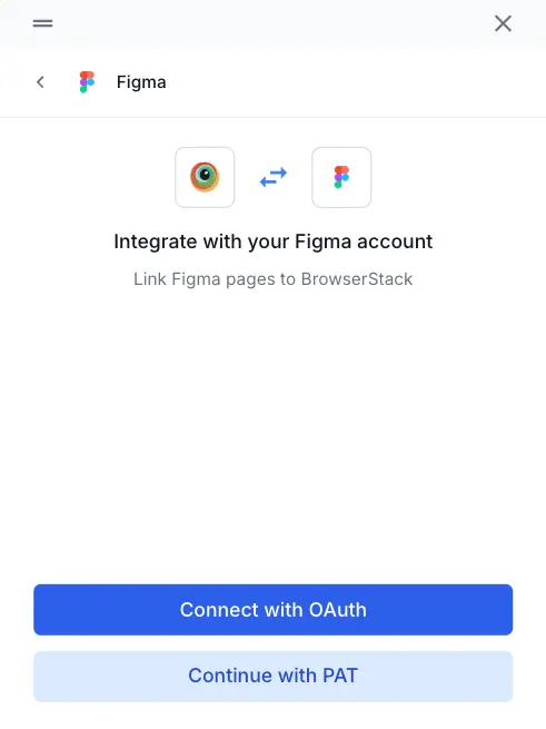 Select Figma in the requirements field