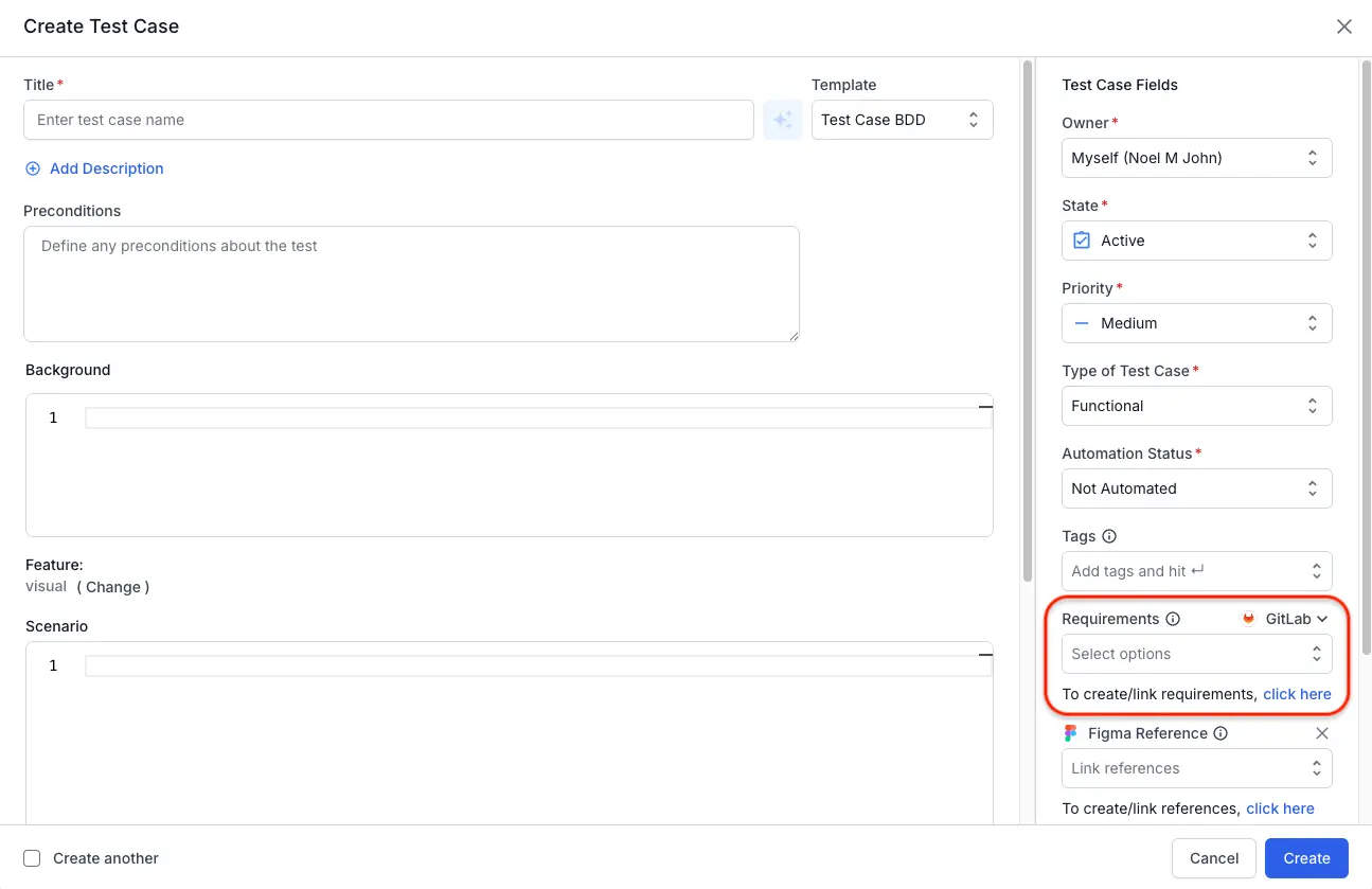 In the requirements field select gitlab