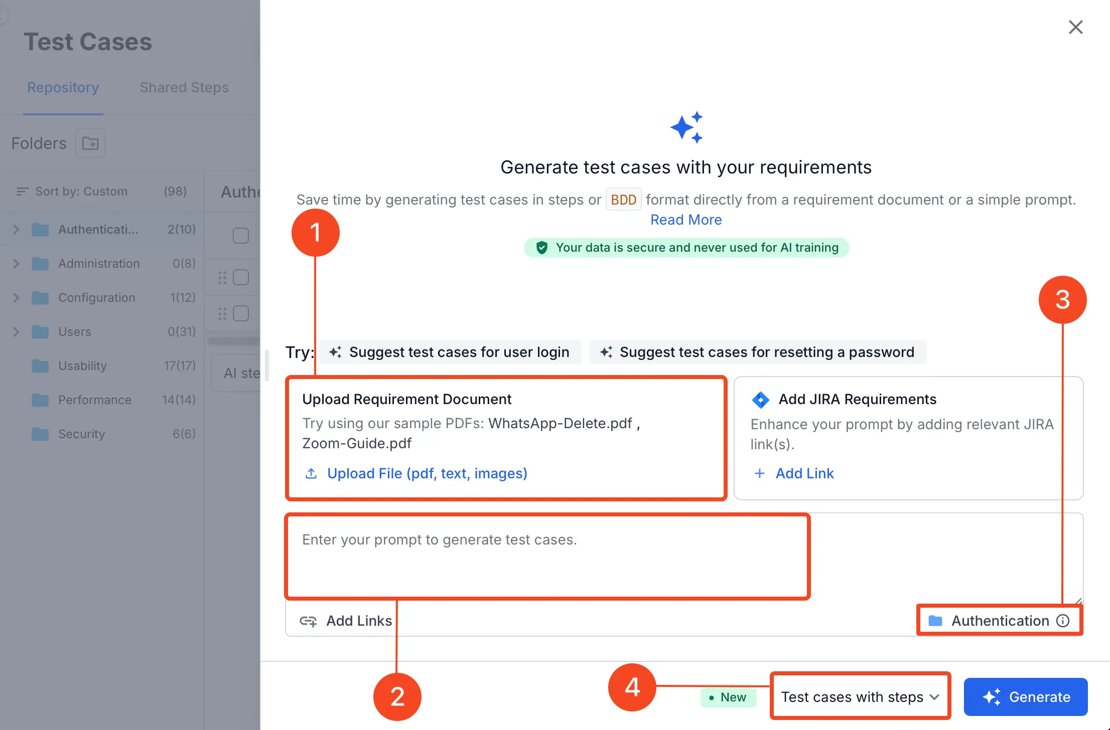 Enter prompt to generate test cases