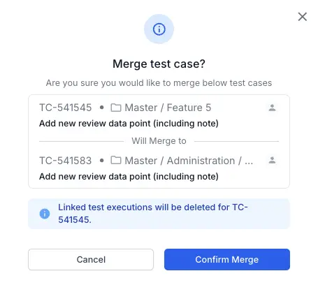 Click confirm merge 