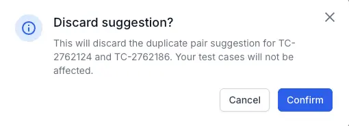 Select appropriate test cases you want to discard 