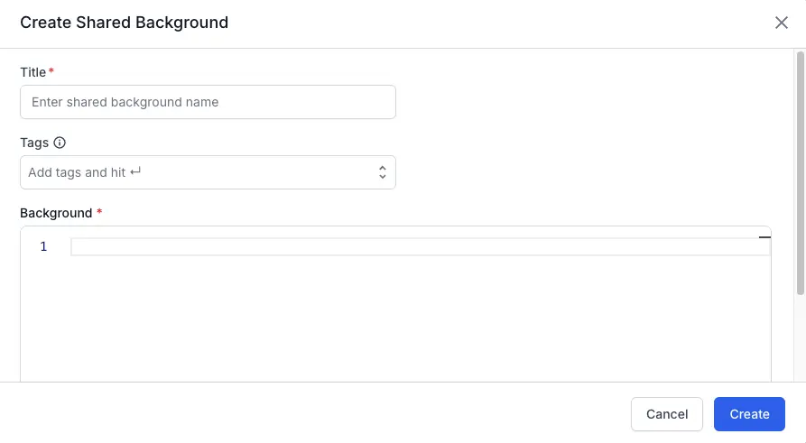 Enter details in the create shared step dialog box