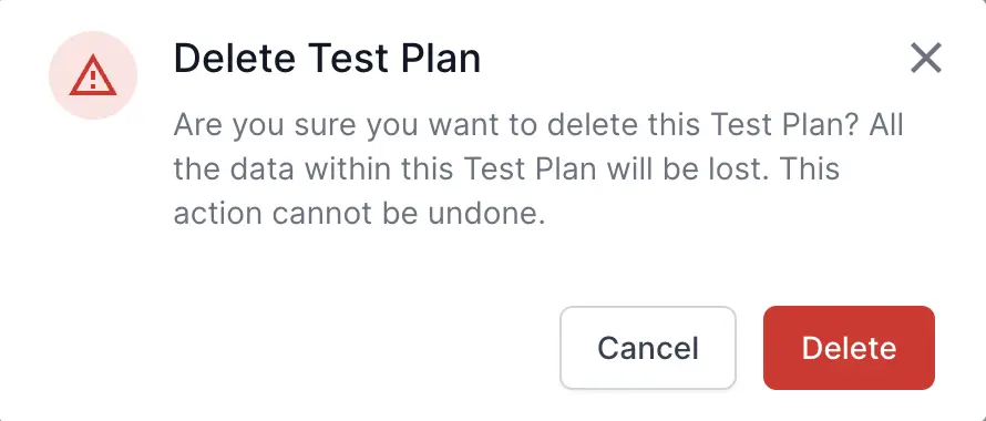Delete test plan
