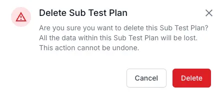 Click the delete button