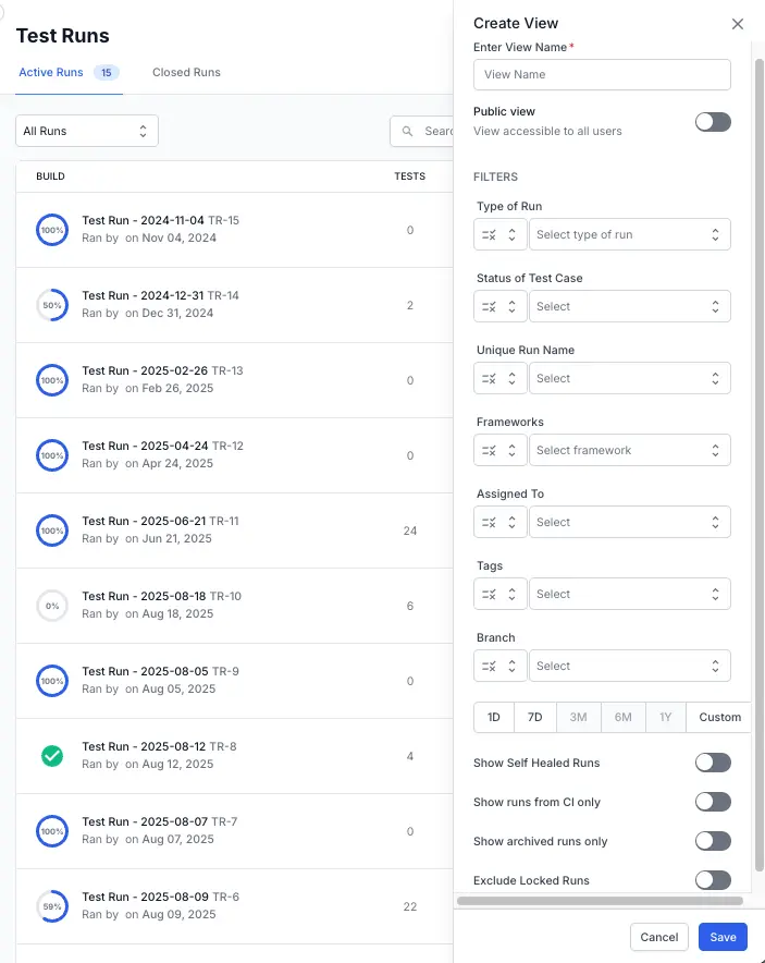 Enter meaningful title and select the relevant filters and toggles
