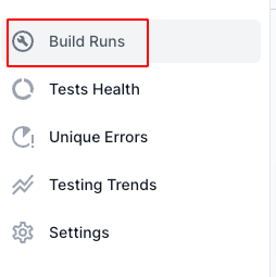 Select Build Runs from menu bar