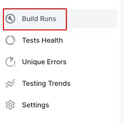 Select Build Runs from menu bar