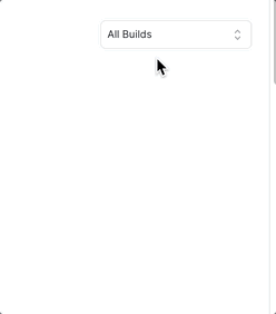 Click filter and select a build