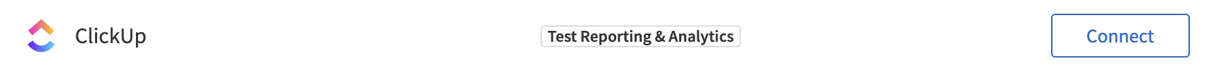 Select the Connect button under the Clickup logo in 'Project Management Tools'