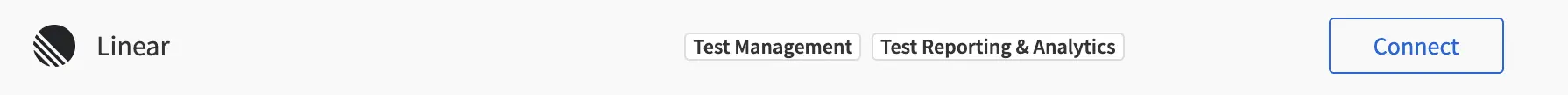 Select the Connect button under the Linear logo in 'Project Management Tools'