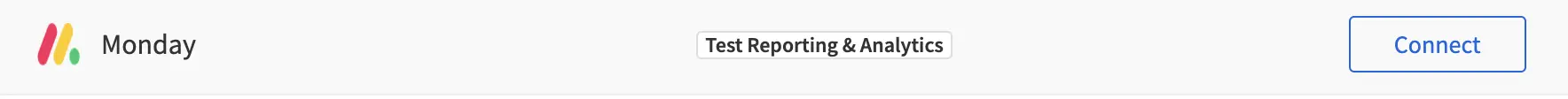 Select the Connect button under the Monday logo in 'Project Management Tools'